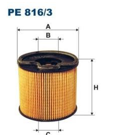 Filtre carburant Citroën berlingo,c5,jumpy,Peugeot 206,306,307,20.hdi réf:pe8163
