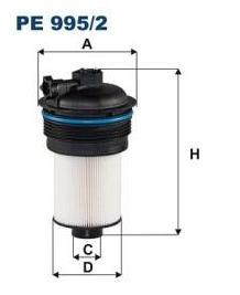 Filtre carburant Ford tourneo transit 2.0 eco blue réf:pe9952