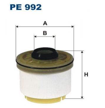 Filtre carburant Toyota hillux 7..dyna mtisusishu l2003 3.0 2.5d réf:pe992