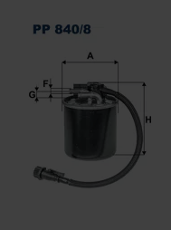 Filtre carburant Mercedes ce,c180,c220,sprinter,vito113,116cdi réf:pp8408