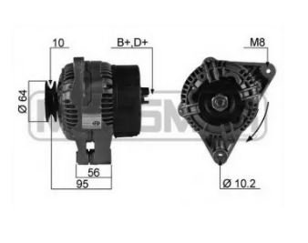 Alternateur 70a Peugeot 306 206 106.1.2 xsara zx saxo ax 1.1 1.4 1.6i réf:210242a