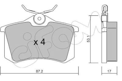 Plaquette de frein arrière Audi a1, VW, Citroën, Peugeot 307 308 1.6 2.0 hdi (hybrid) réf:8221001