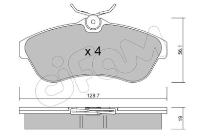 Plaquette de frein AVD Citroën c2 c3 1.4 hdi 1.4 16v 1.616v (ridex) réf:8223290