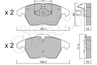 Plaquette de frein avant Peugeot 207 208 307 308 gti 1.6 2.0 16v hdi (delphi) réf:8225481